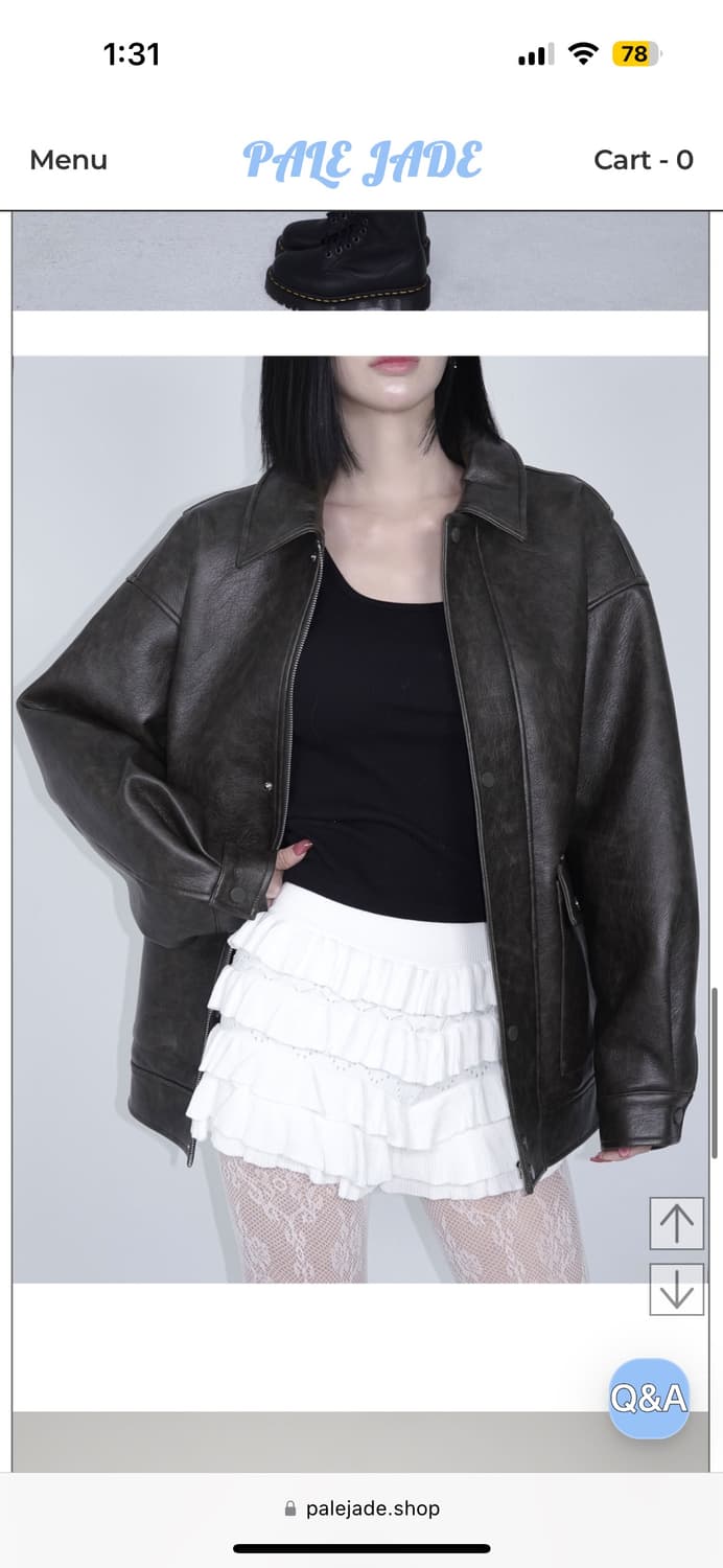 페일제이드 오버핏레더자켓 상품이미지2