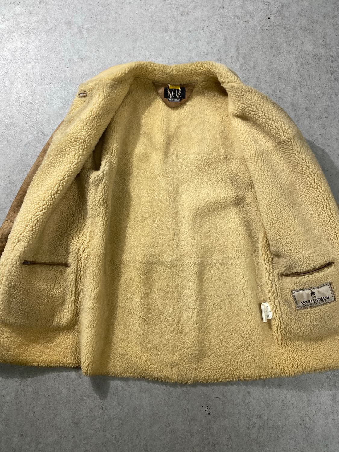 [M] 90s PEPE 이태리메이드 양가죽 시어링 레더코트 상품이미지5