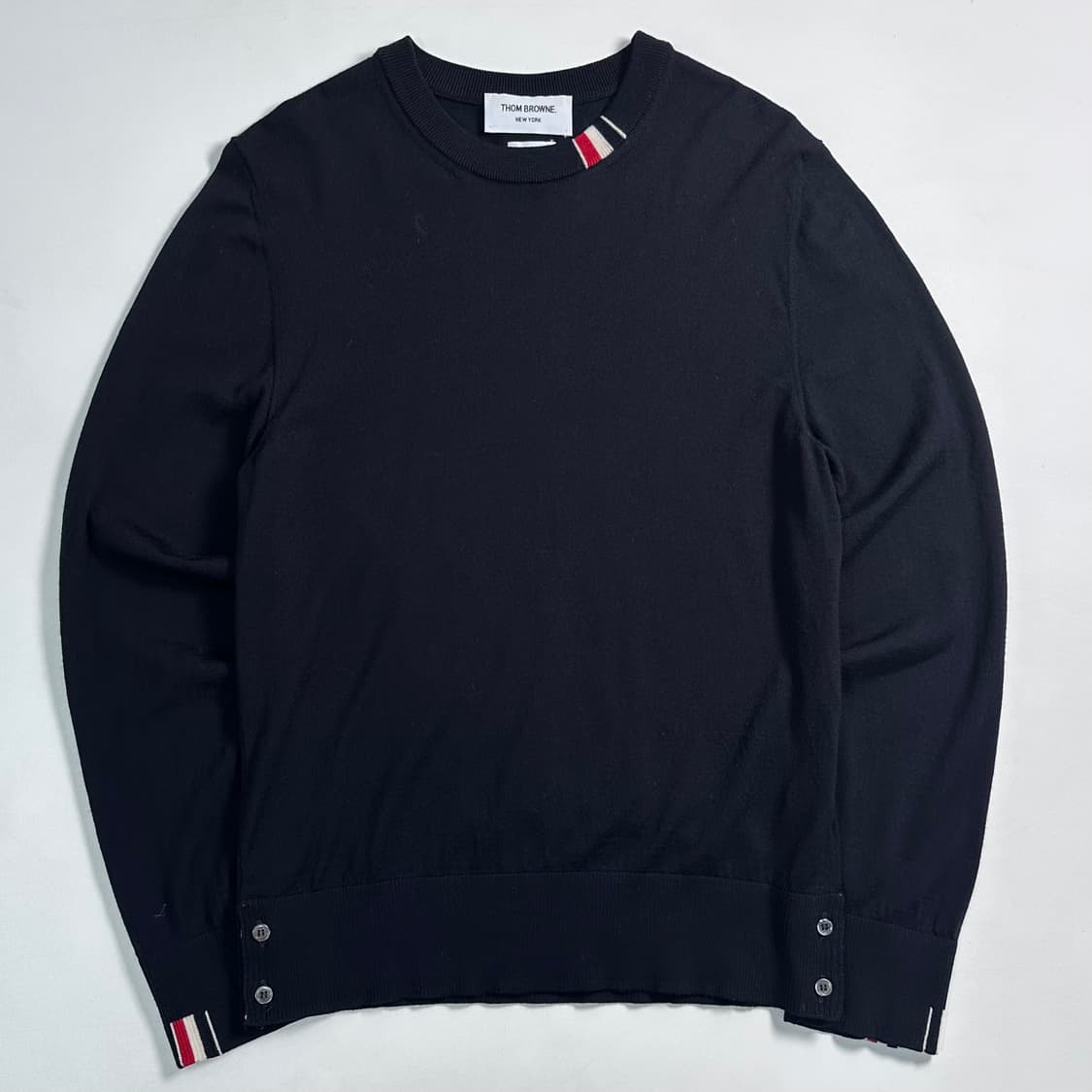 톰브라운 파인메리노울 삼선 니트 상품이미지1