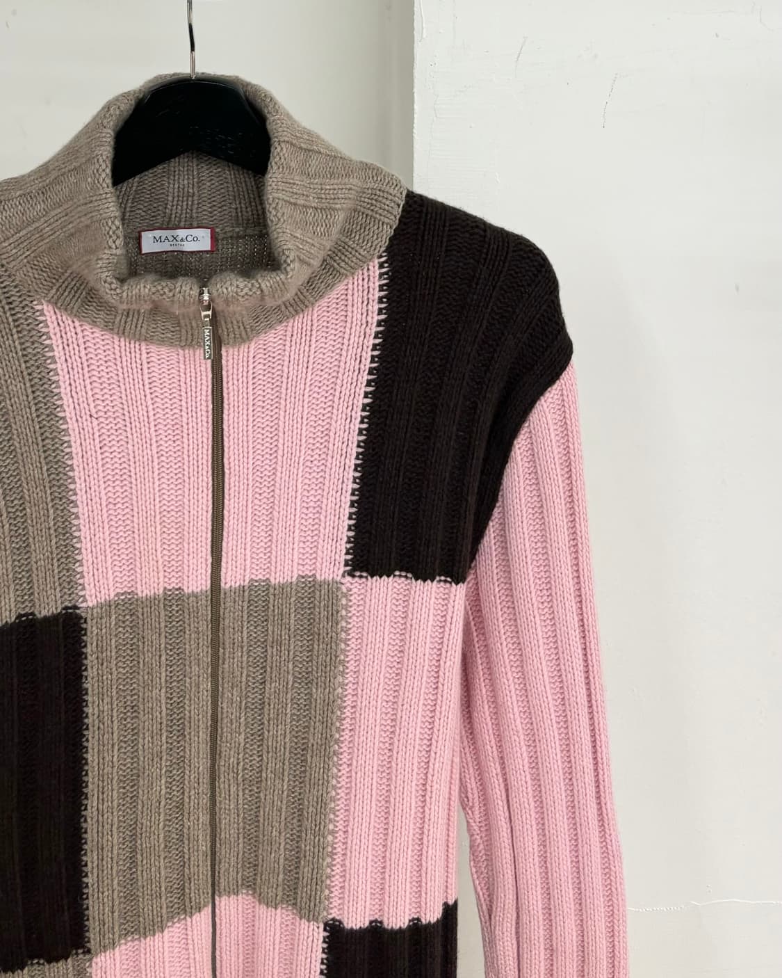 막스 앤 코 패치워크 니트 집업 상품이미지4