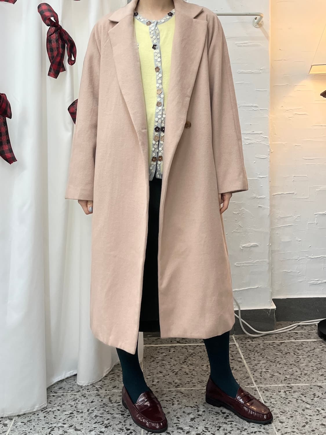 blush pink coat 상품이미지6