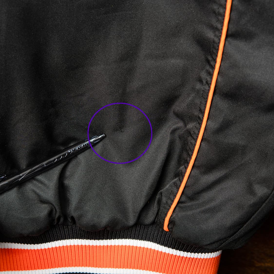 [105] 데상트 패디드 베이스볼 자켓 한화이글스 블랙+오렌지  상품이미지7