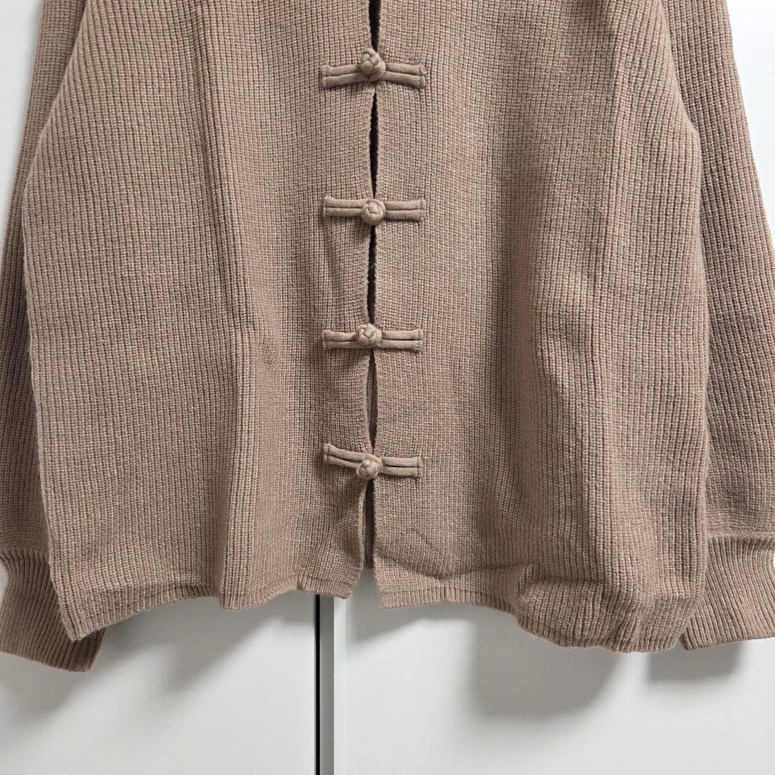 Discoat 재팬 버튼디테일 울혼방 니트 가디건 L(100) 상품이미지3