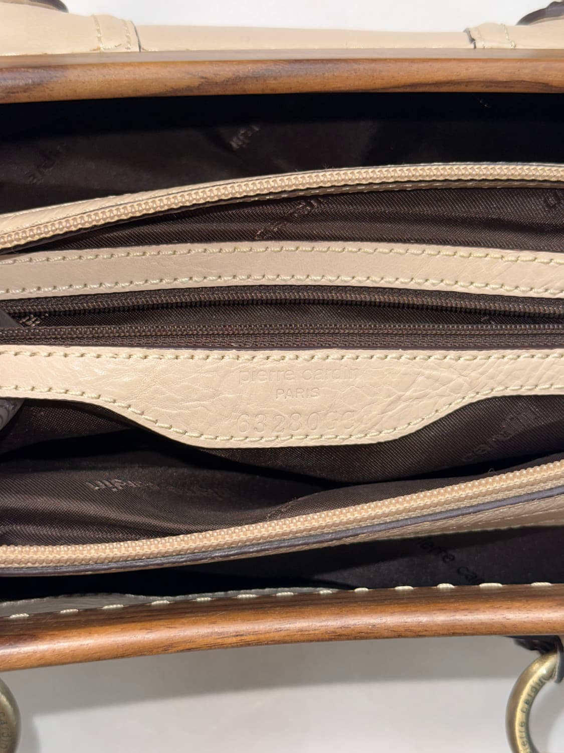 Pierre Cardin ivory wood shoulder bag 상품이미지7