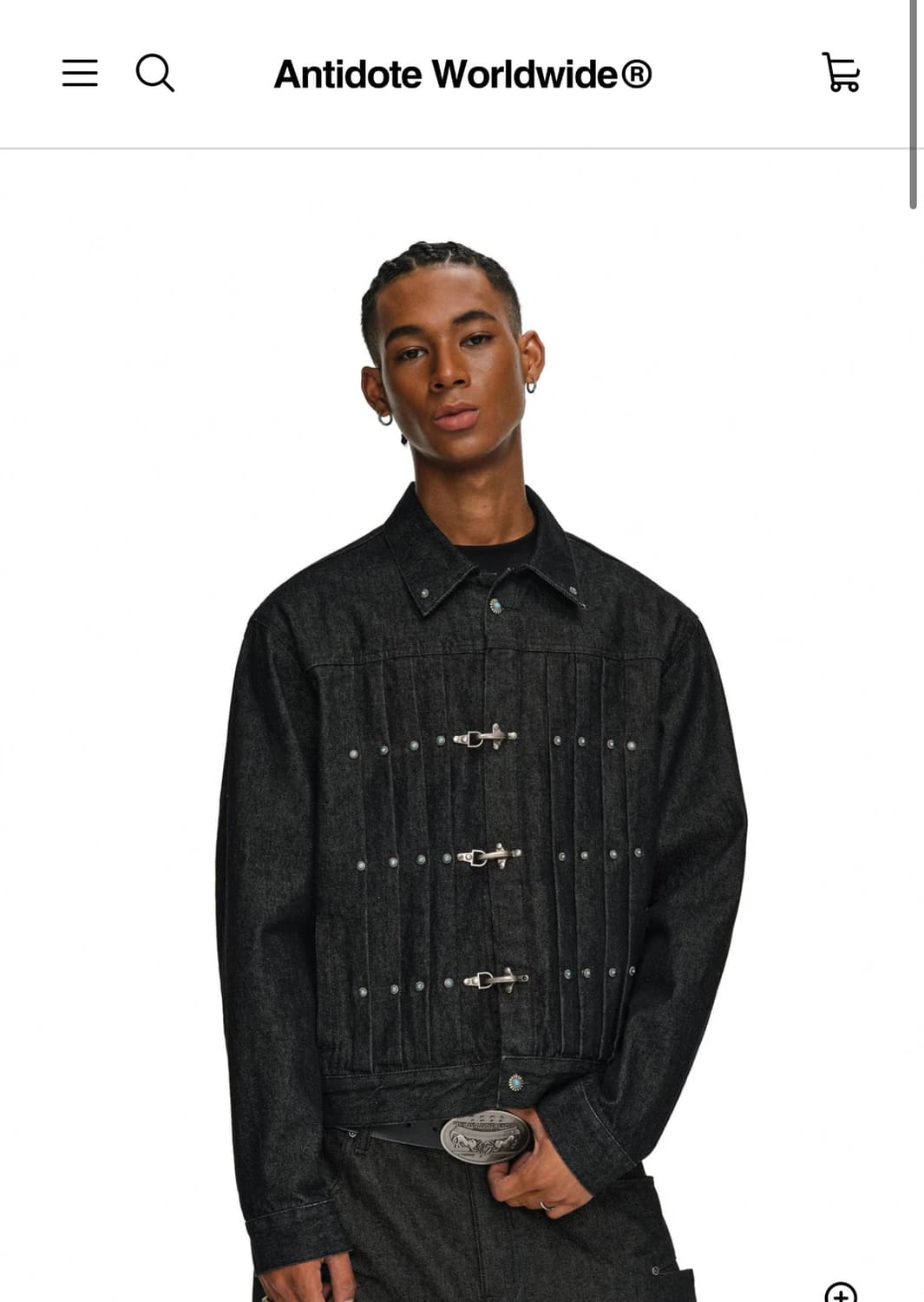 Gemstone Buckle Denim Jacket 새상품 M 상품이미지2