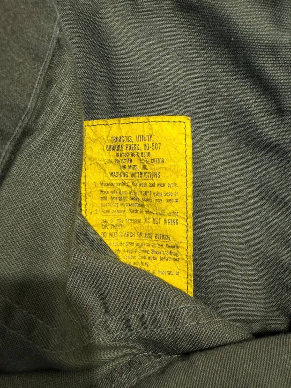80s U.S Army OG 507 Fatigue Trouser 상품이미지3