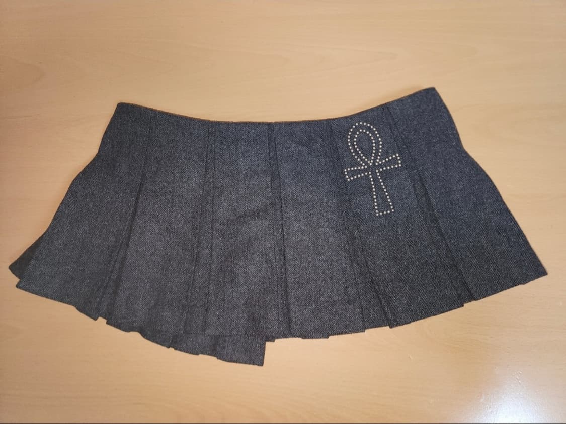 [새상품] 스컬프터 울 마이크로 랩 스커트 그레이 M 사이즈 제니 상품이미지2