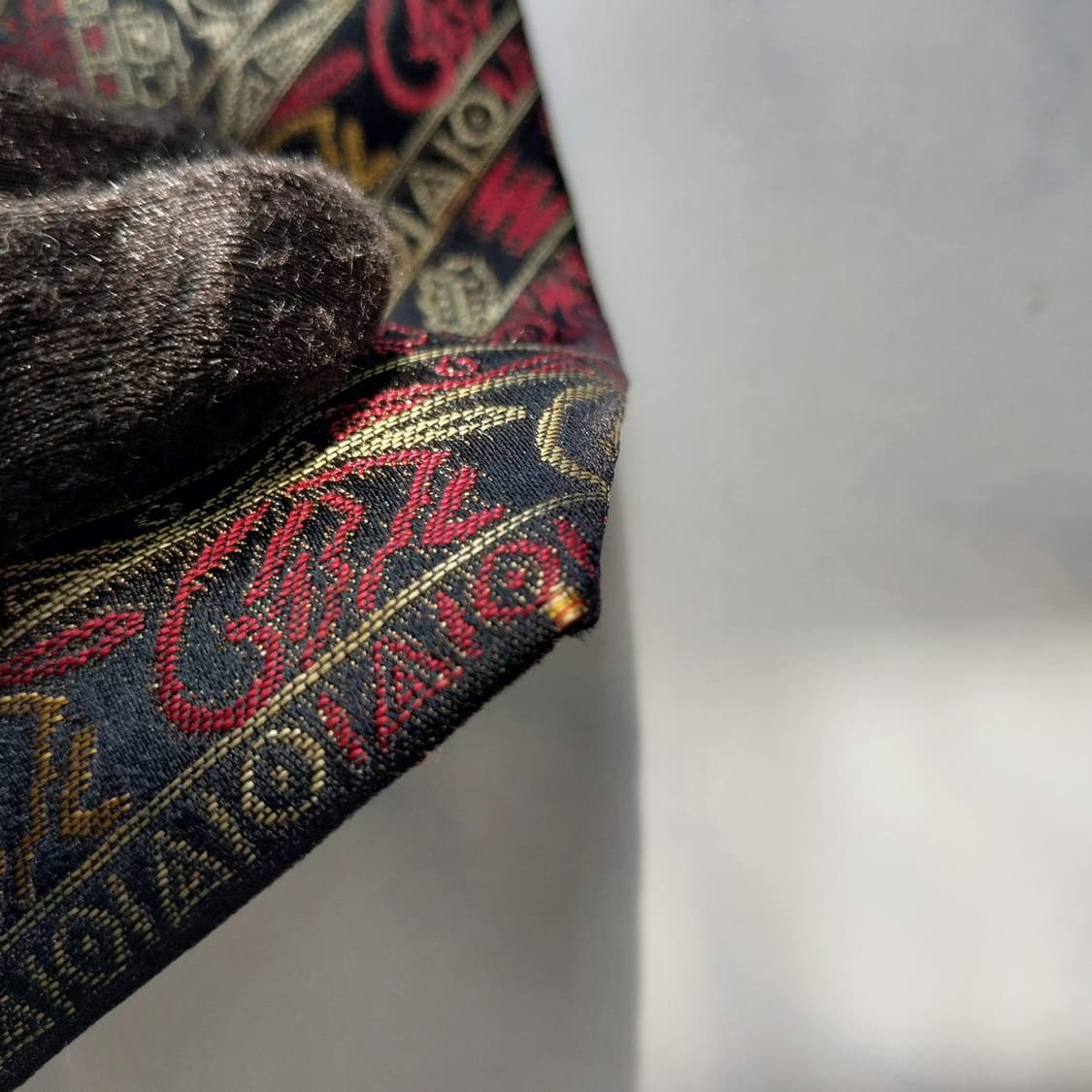 입생로랑 실크 브라운 오리엔탈 패턴 넥타이 9.3cm B등급 K2291 상품이미지7