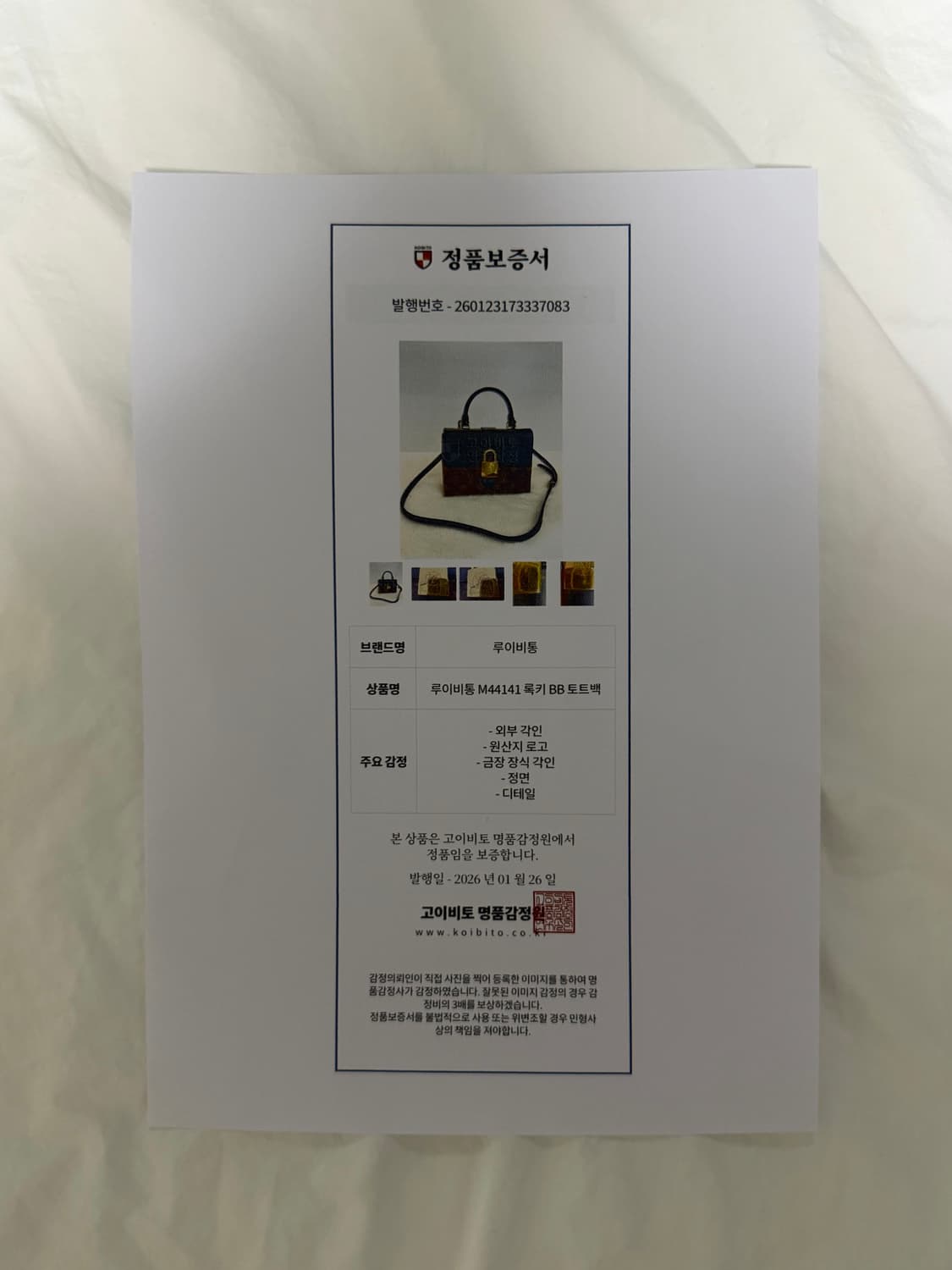 루이비통 록키 BB 모노그램 토트백 상품이미지7