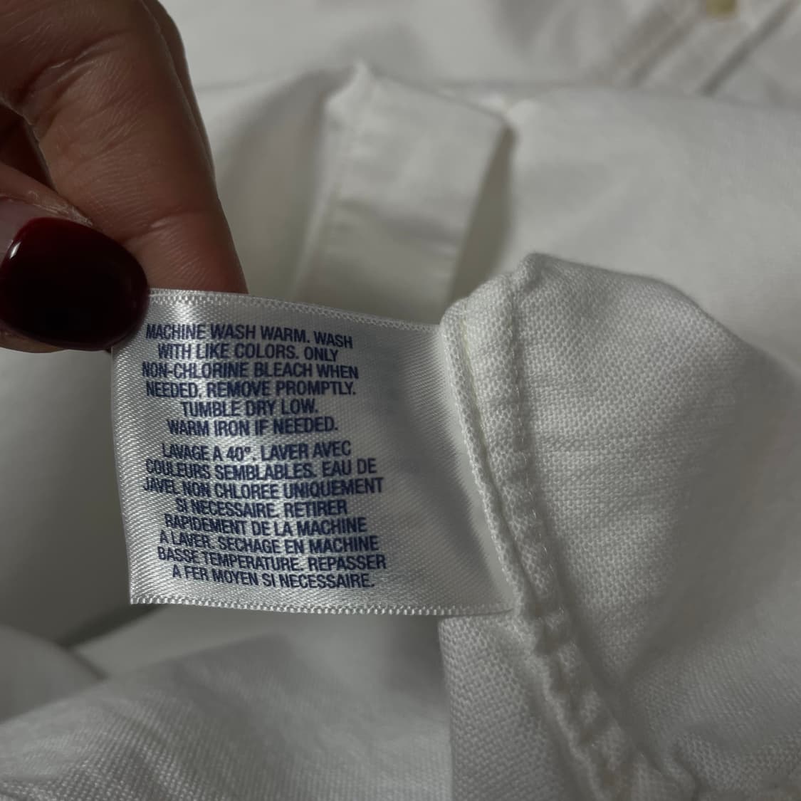 폴로 랄프로렌 화이트 빅포니 긴팔 셔츠 M 상품이미지6