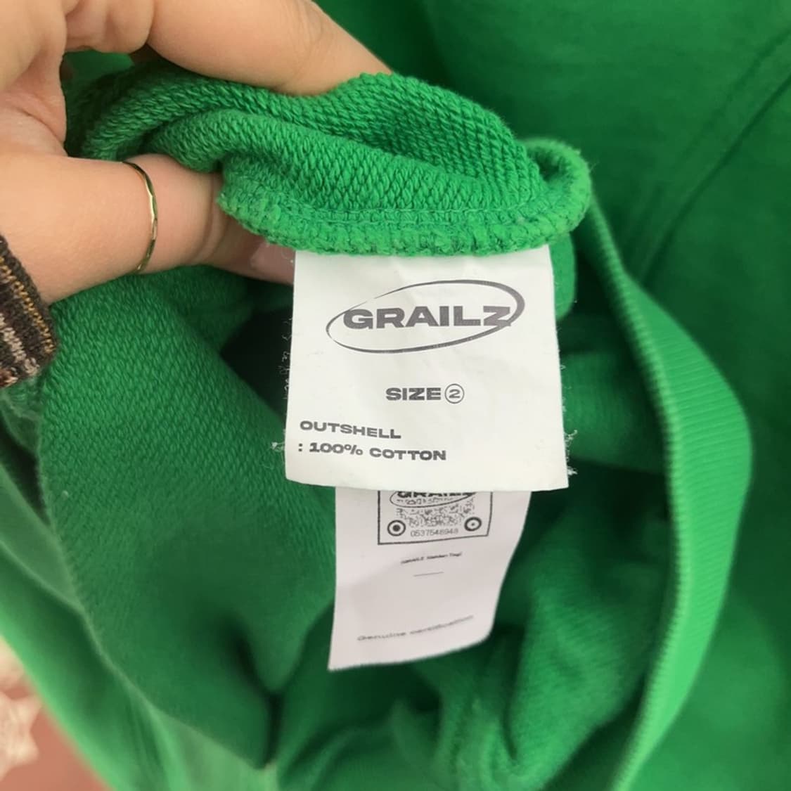 그레일즈 레트로 힙합 지오메트리 그린 후드티 2 C09580 상품이미지6