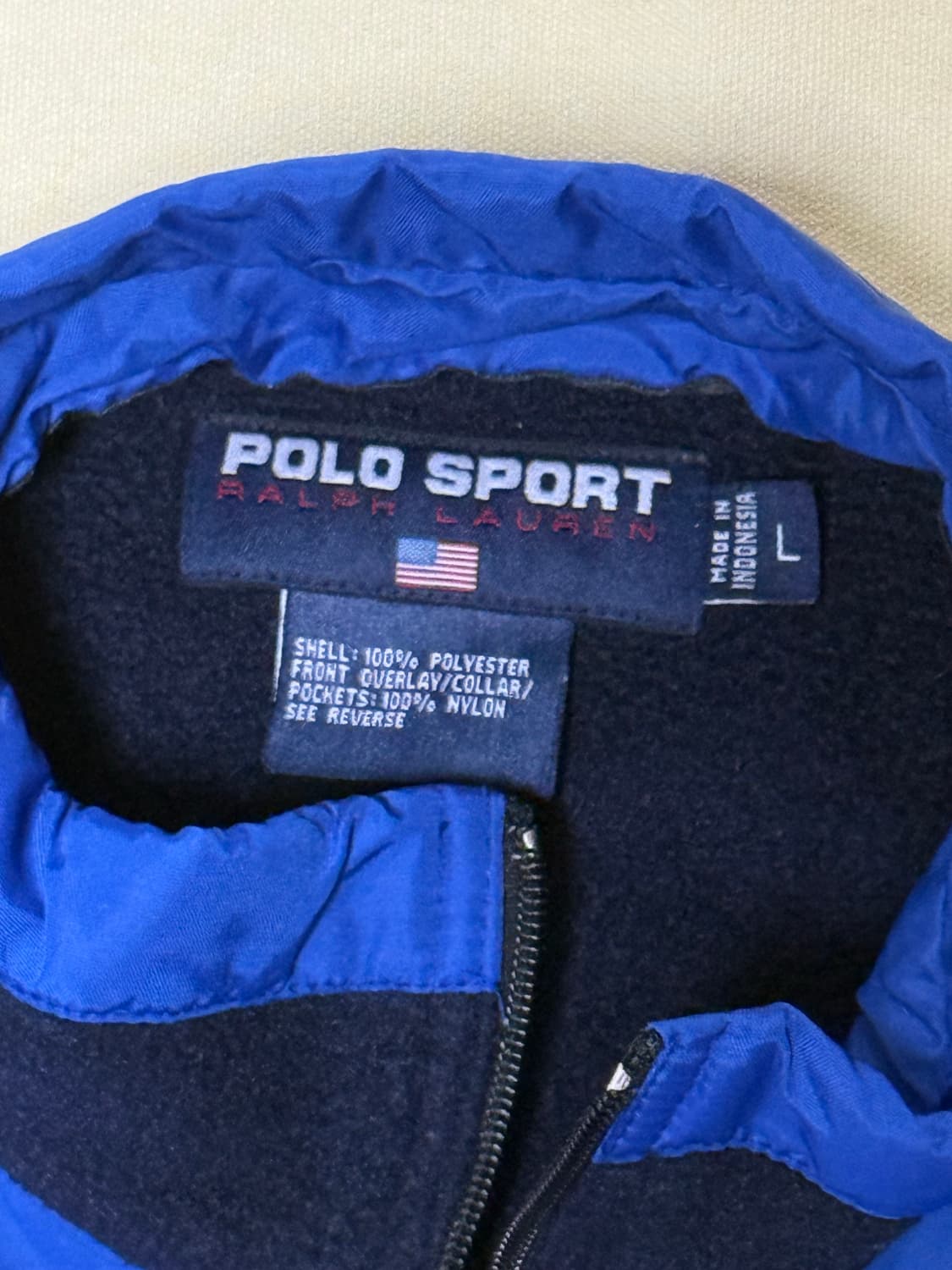 폴로 스포츠 나일론 오버레이 플리스 베스트 90s 상품이미지3