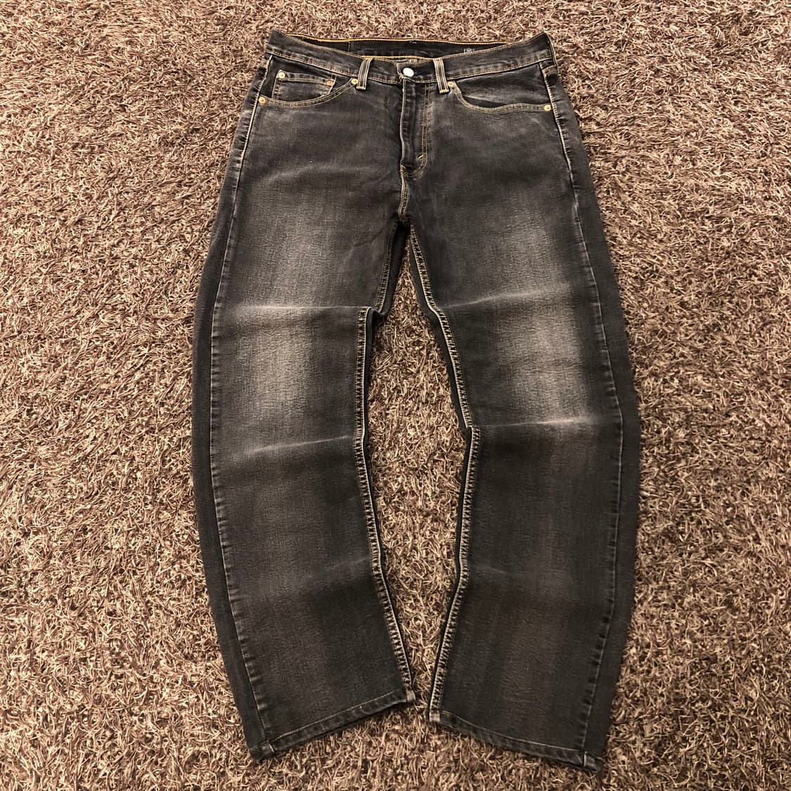 리바이스 505 흑청 블랙 워싱 데님 팬츠 상품이미지2