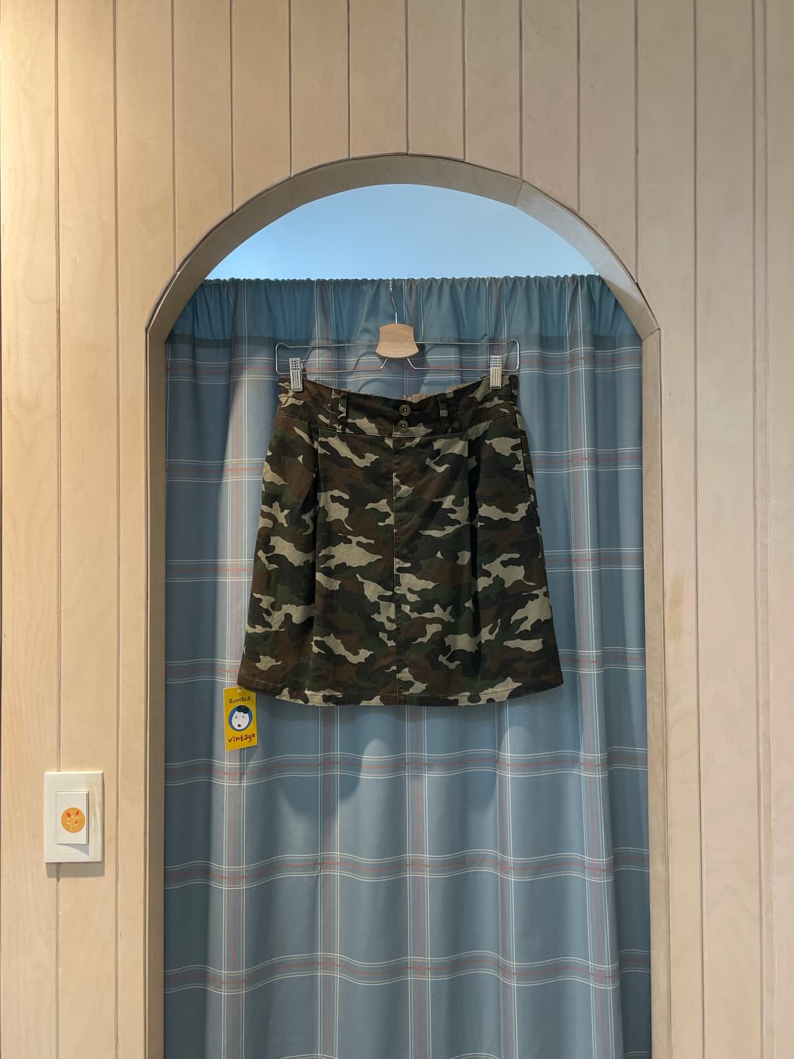 일본빈티지 카모핀턱스커트 상품이미지1