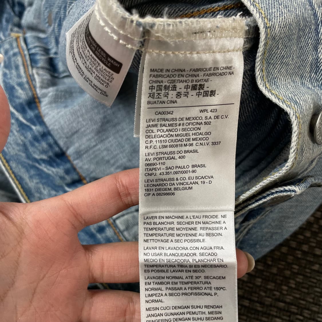리바이스 연청 투포켓 데님 자켓 M 상품이미지5