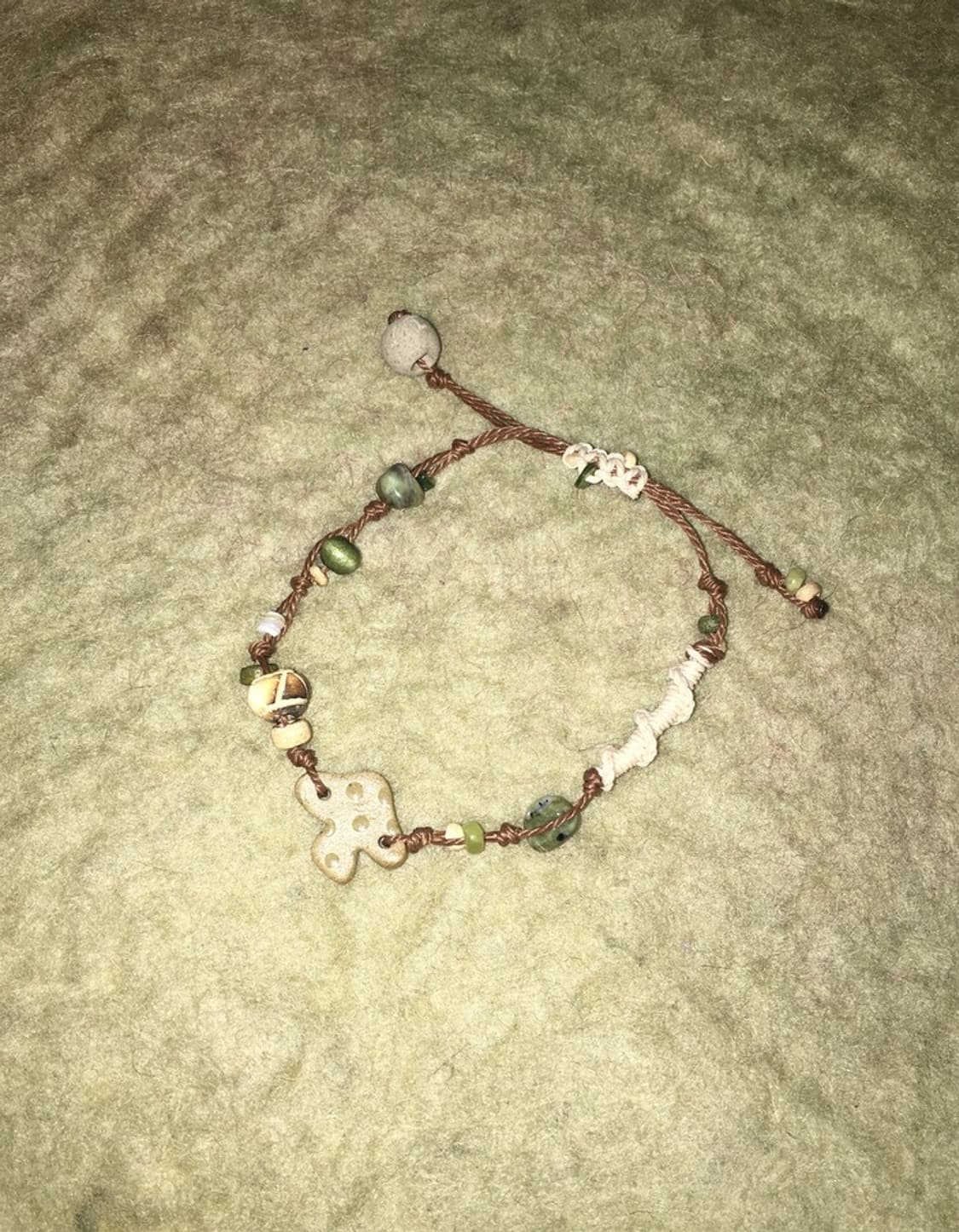 mushroom dot bracelet 🍄( khaki ) 상품이미지2