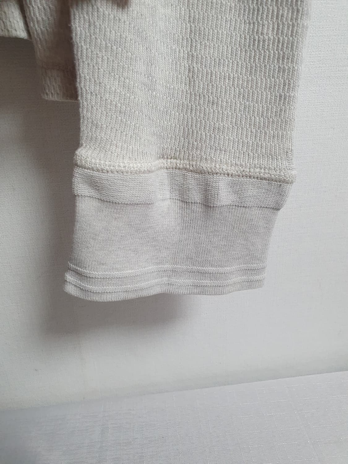 폴로 랄프로렌 와플 헨리넥 롱슬리브 니트 라이트베이지 XL 오버핏 상품이미지4