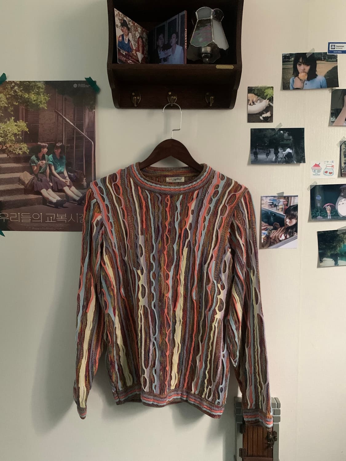 old country 패턴 빈티지 니트 상품이미지1