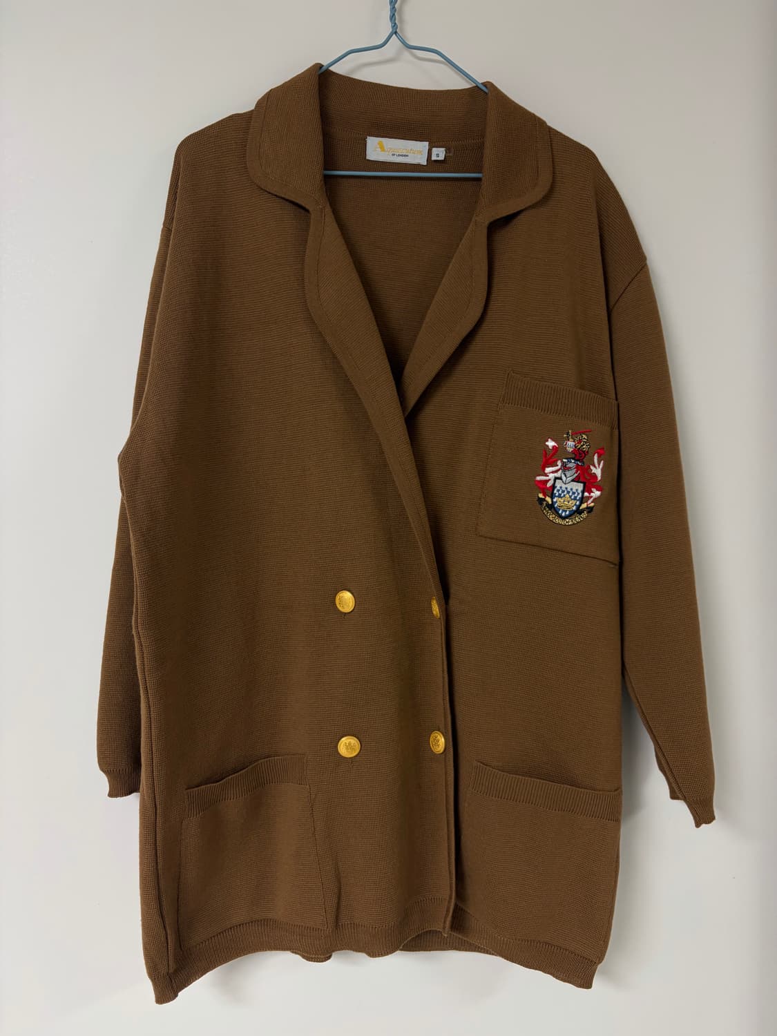 아쿠아스큐텀 울 금장 니트 자켓 S 상품이미지1