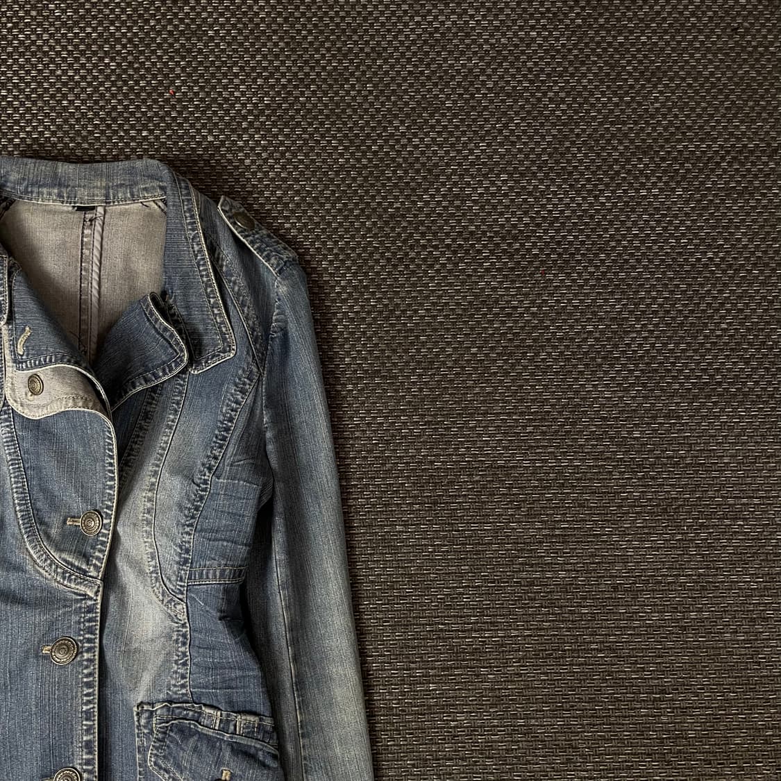 블루페페 디테일 데님 롱 원피스 상품이미지3