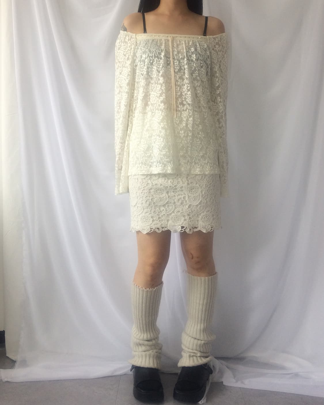 Lace 2way shoulder sleeve 상품이미지10