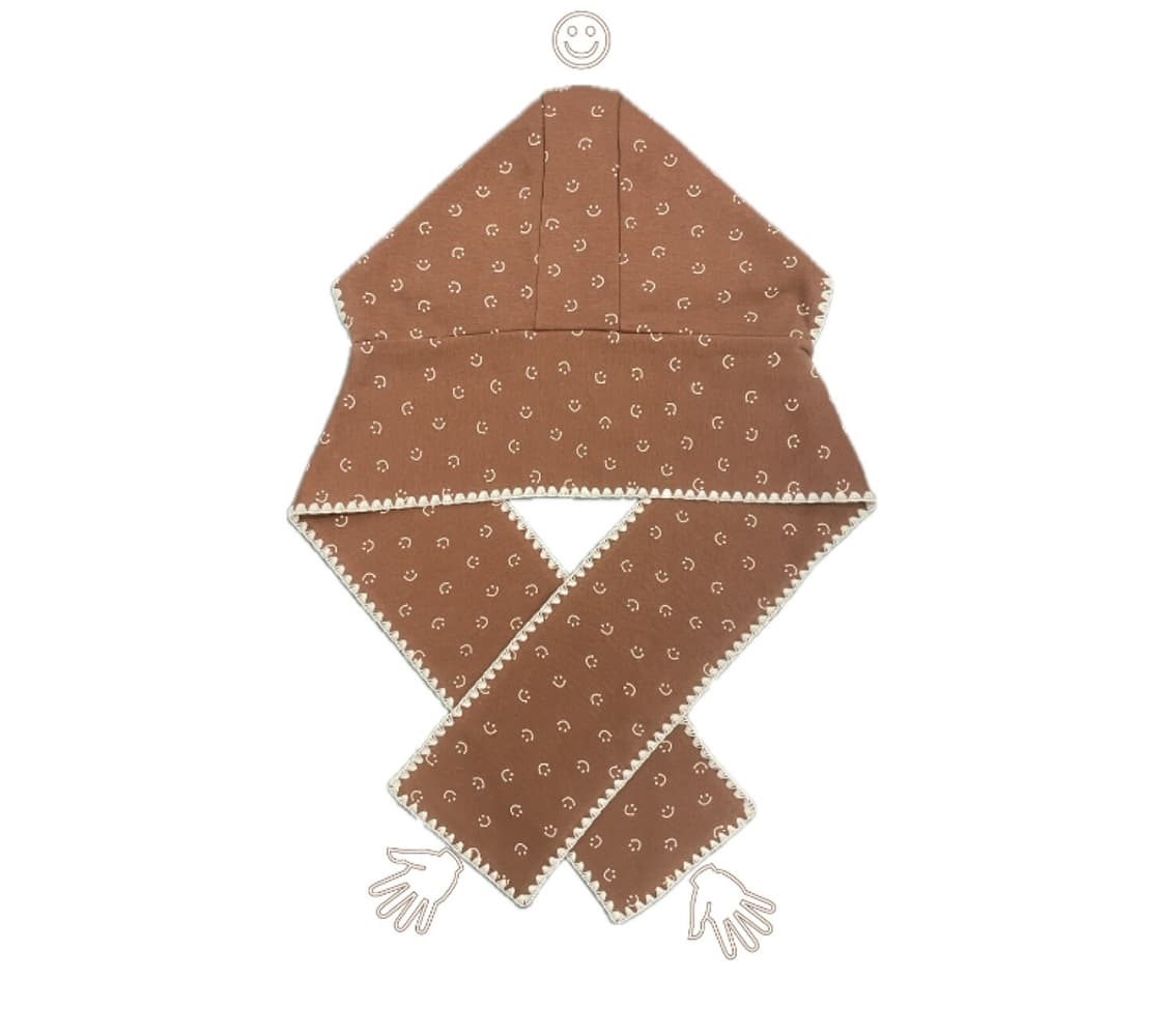 MINJIENA smile hood muffler brown 상품이미지2