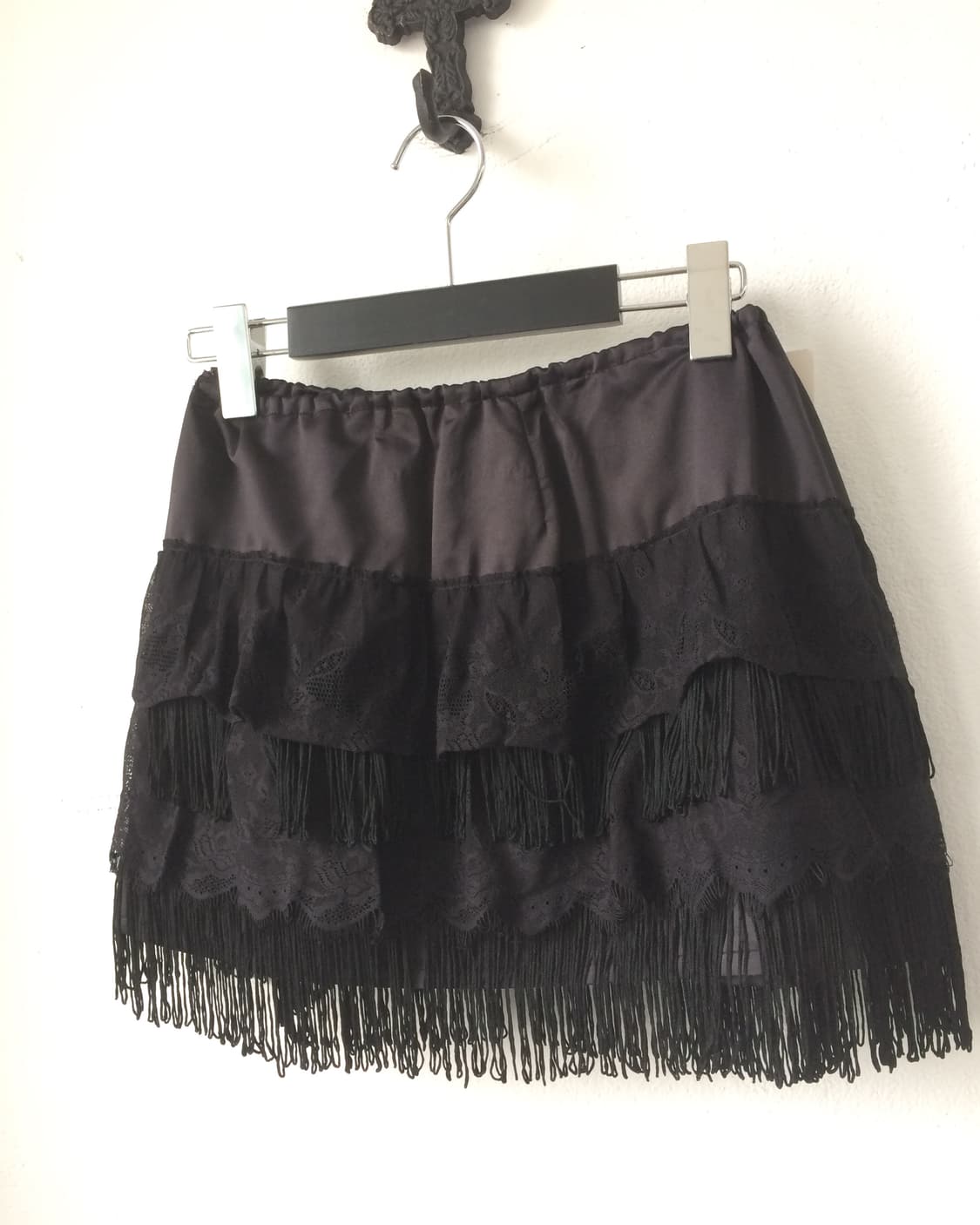 Fringe lace layer mini skirt 상품이미지1