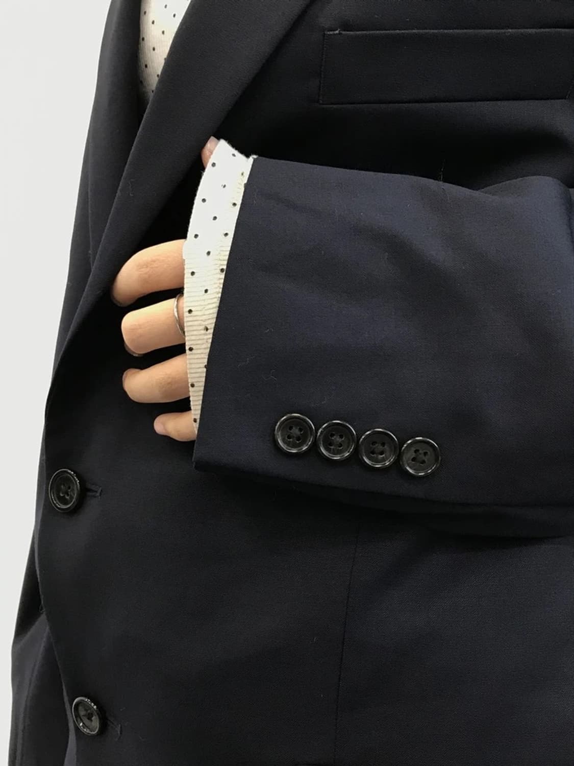 Burberrys Vintage Wool Blazer Navy 상품이미지3