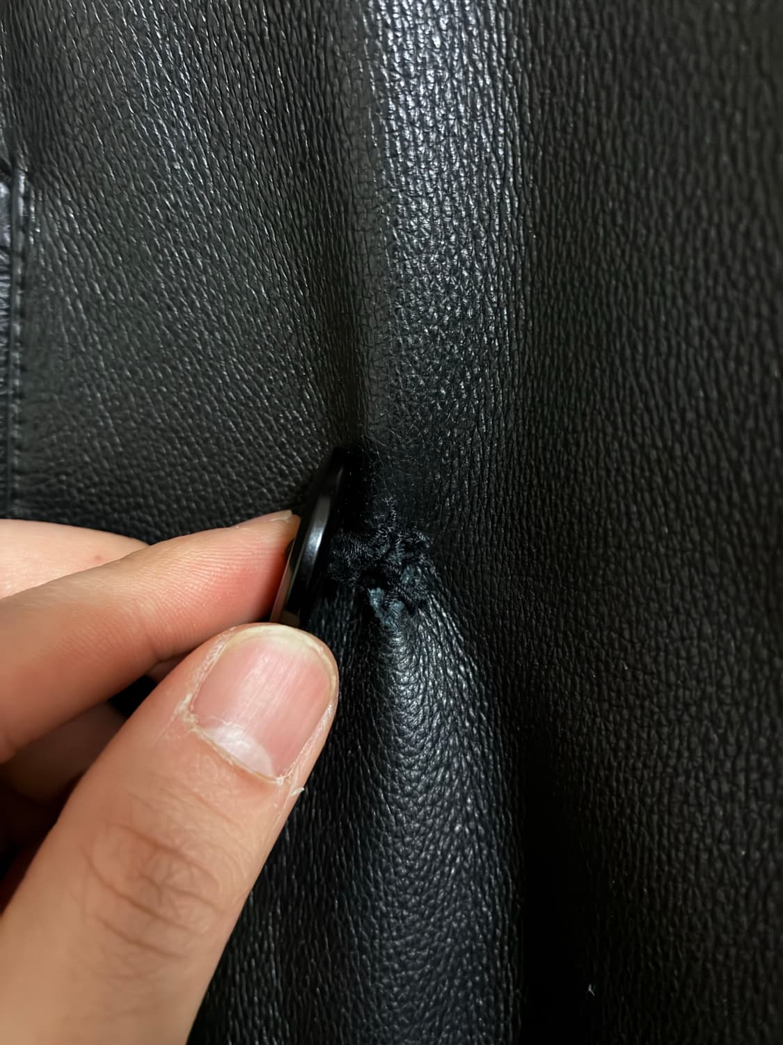 Vintage DKNY 레더 피코트 상품이미지4