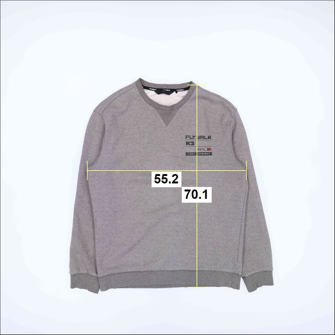 [100] K2 남성 스몰로고 맨투맨 긴팔티 0106J 상품이미지5