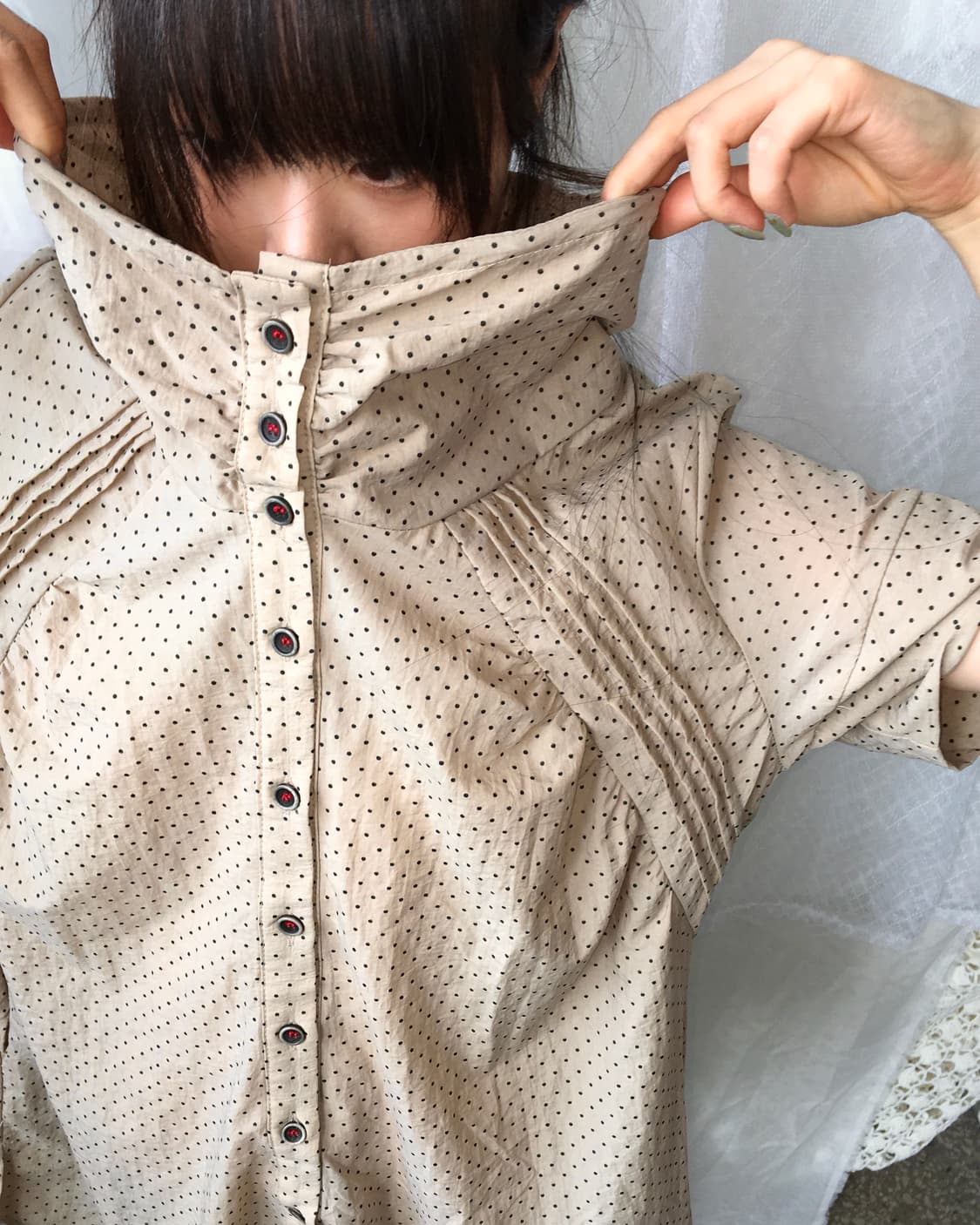 ⊹ Wide Neck Dot Dress 상품이미지5
