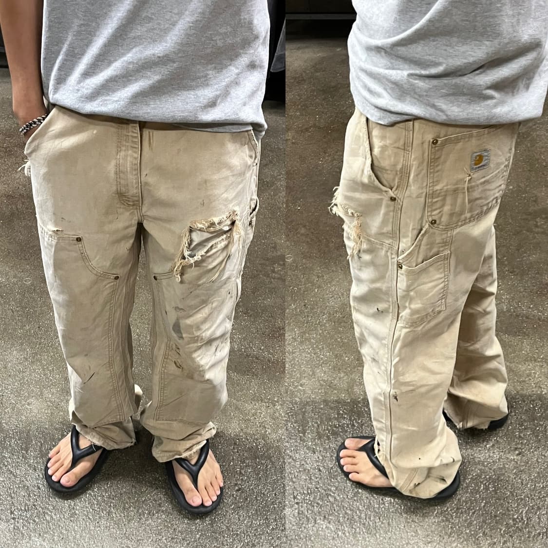 Carhartt 데미지 더블니 워크 팬츠 (33“) 상품이미지1