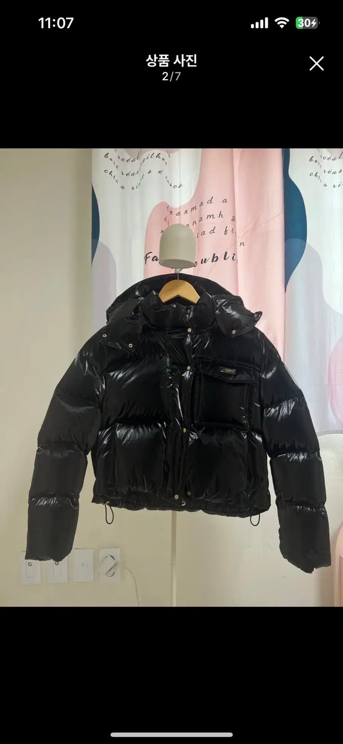 디이도라 크롭 유광패딩 스몰 상품이미지4