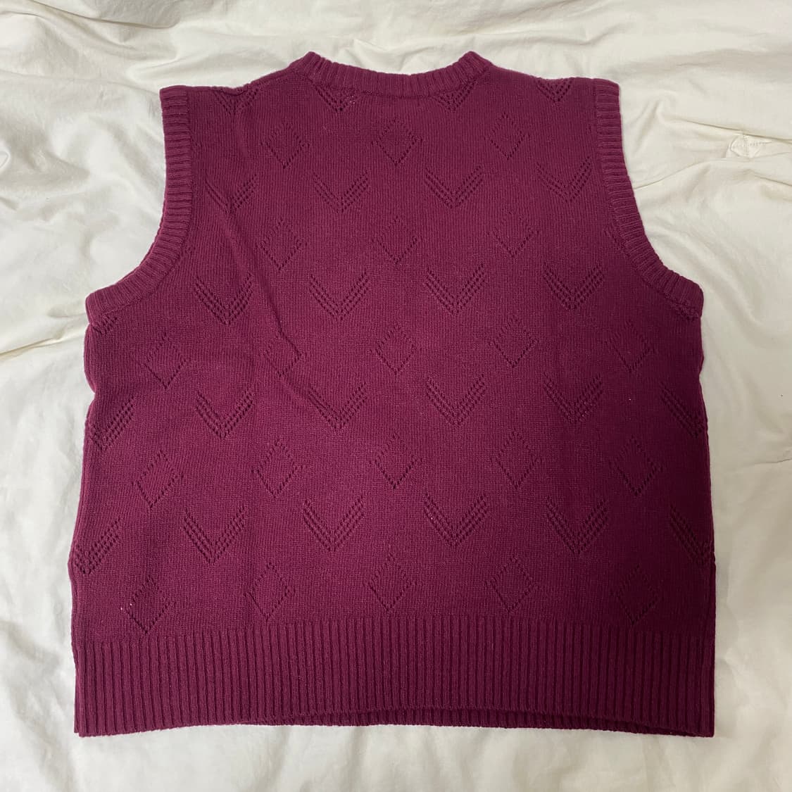 알렌느 니트 베스트 버건디 상품이미지2