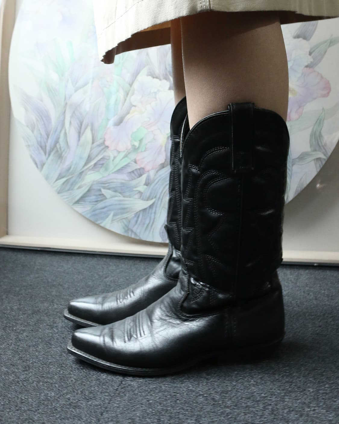 USA 빈티지 블랙 웨스턴 부츠  상품이미지2