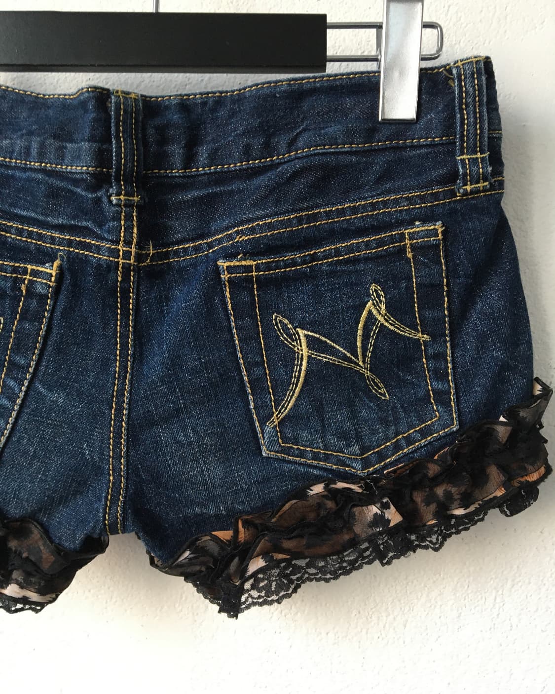 Lace point denim short 상품이미지4