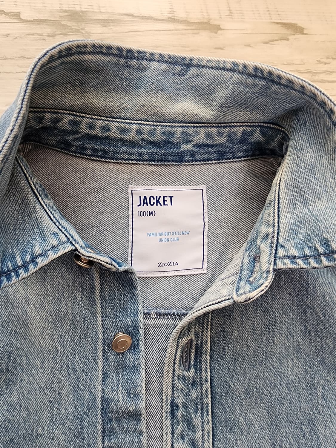 ZIOZIA 지오지아 연청 데님 자켓 팜 M(100~105) 셔켓 청자켓 상품이미지4