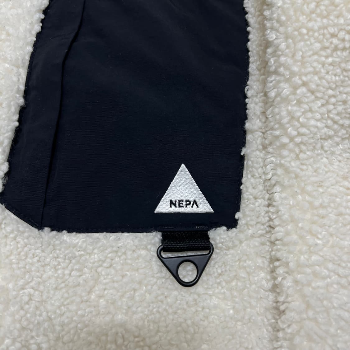 네파 배색 뽀글이 플리스 후리스 자켓 [크림] L/100 상품이미지4