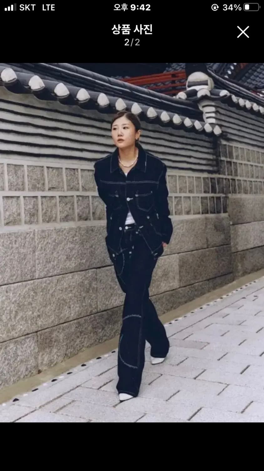 마뗑킴x리바이스 로고 스트레이트 데님 상품이미지1