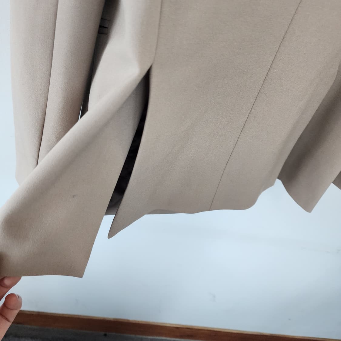 시에 베이지색 기본핏 블레이저 자켓 상품이미지4