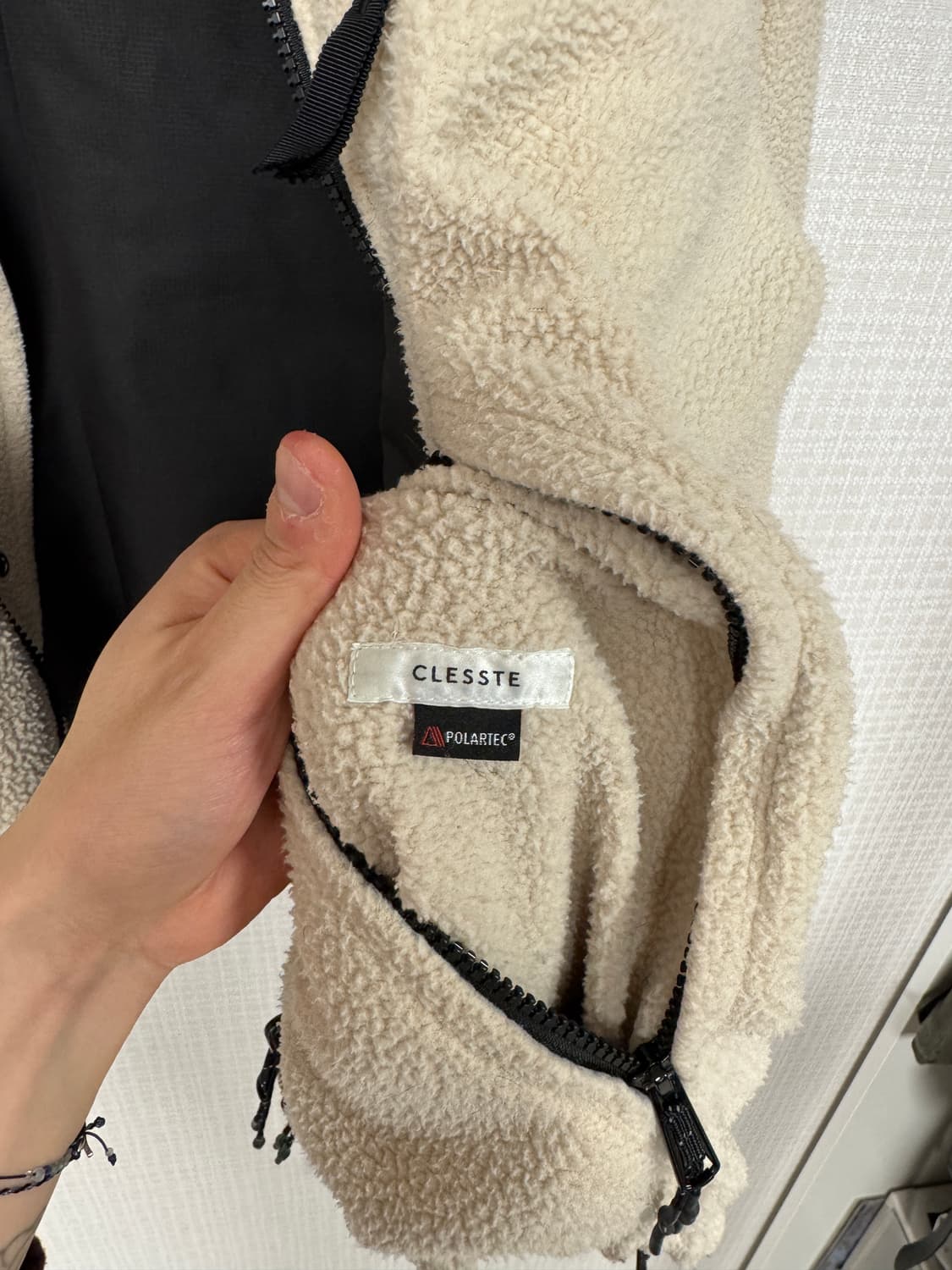 CLESSTE 폴라텍 리버시블 밀리터리 자켓 아이보리 상품이미지3