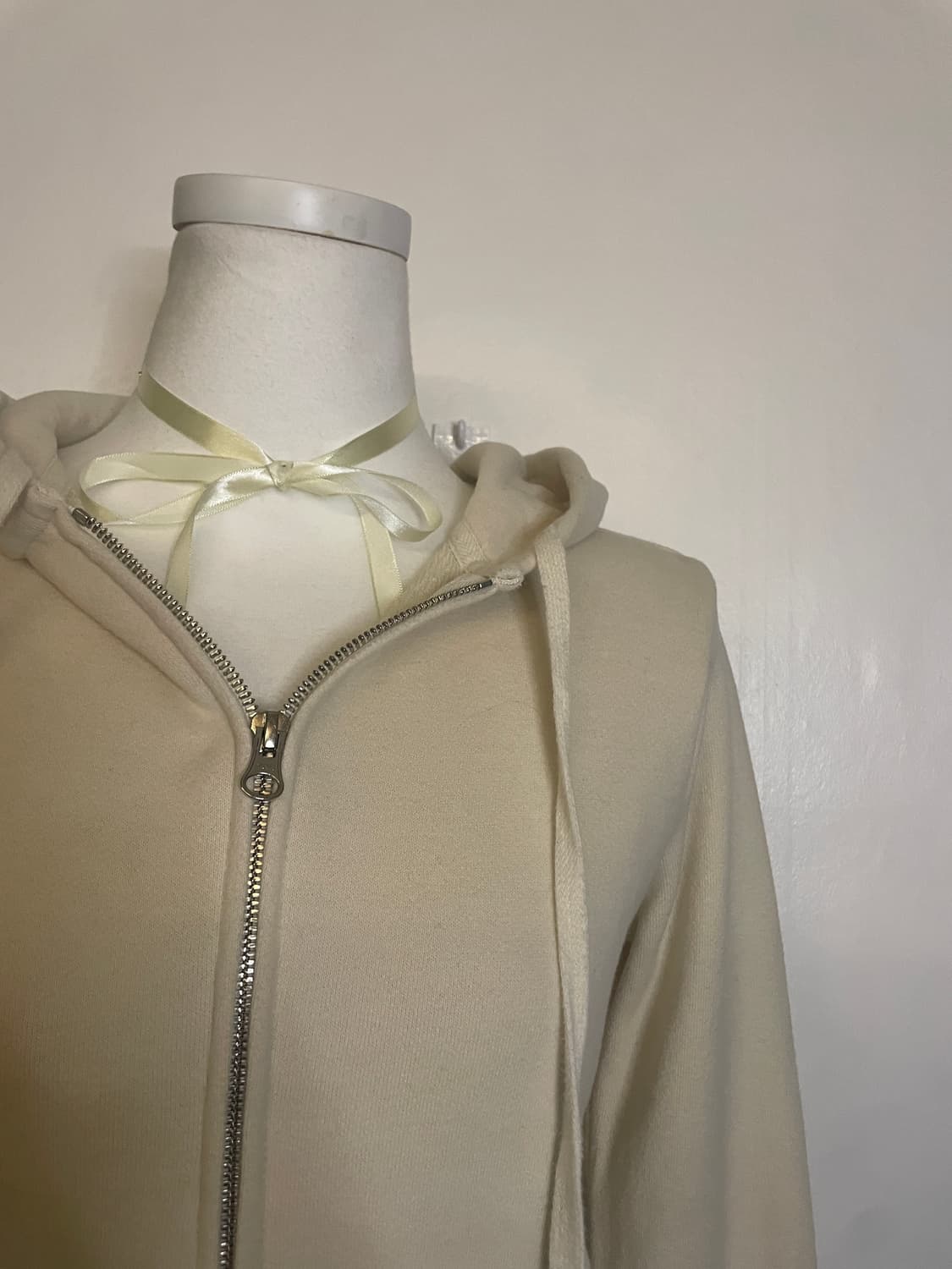 cream two-way cotton hoodie zip 상품이미지7