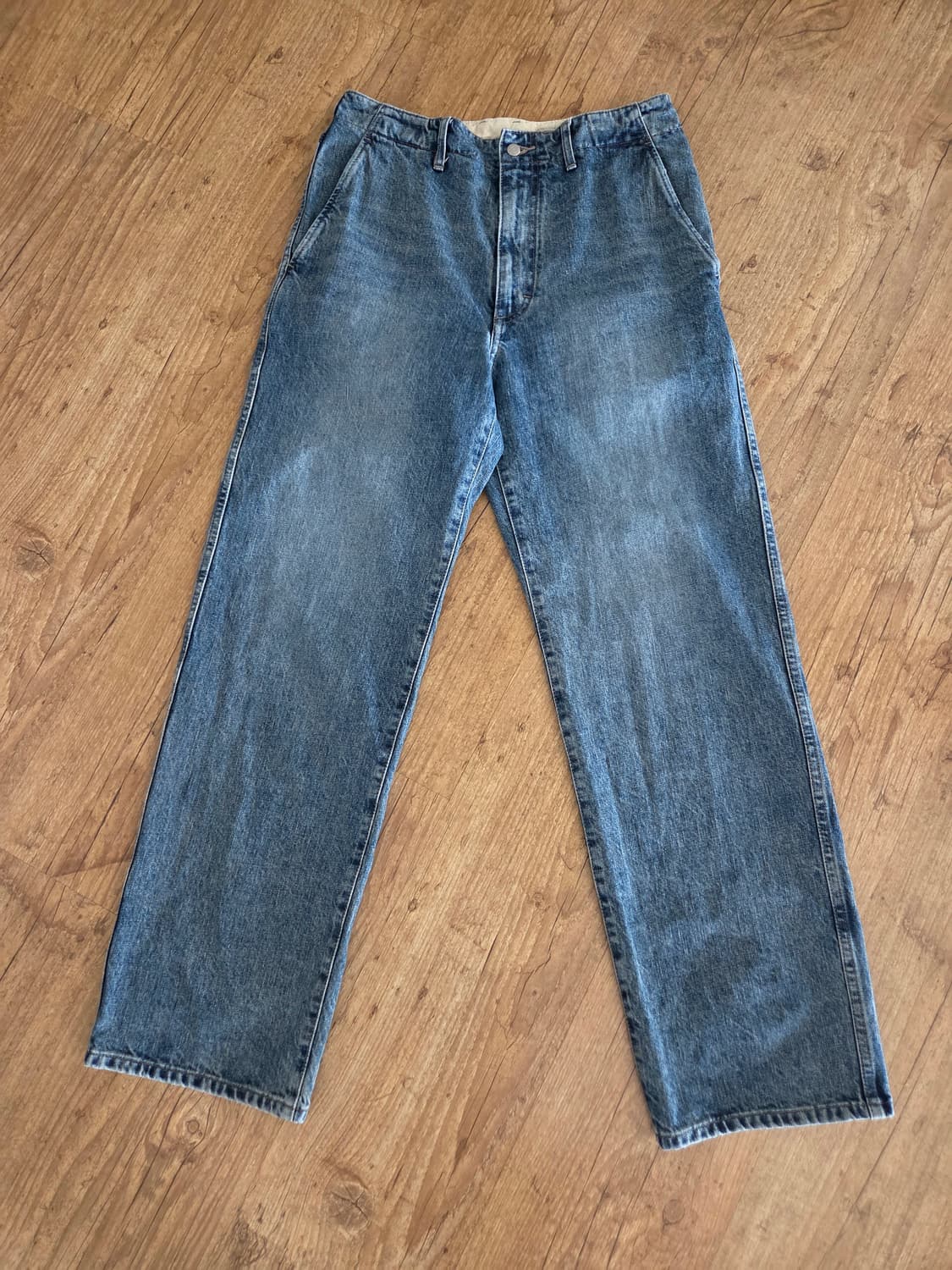 포터리 와이드데님  블루 그레이 1사이즈 상품이미지1