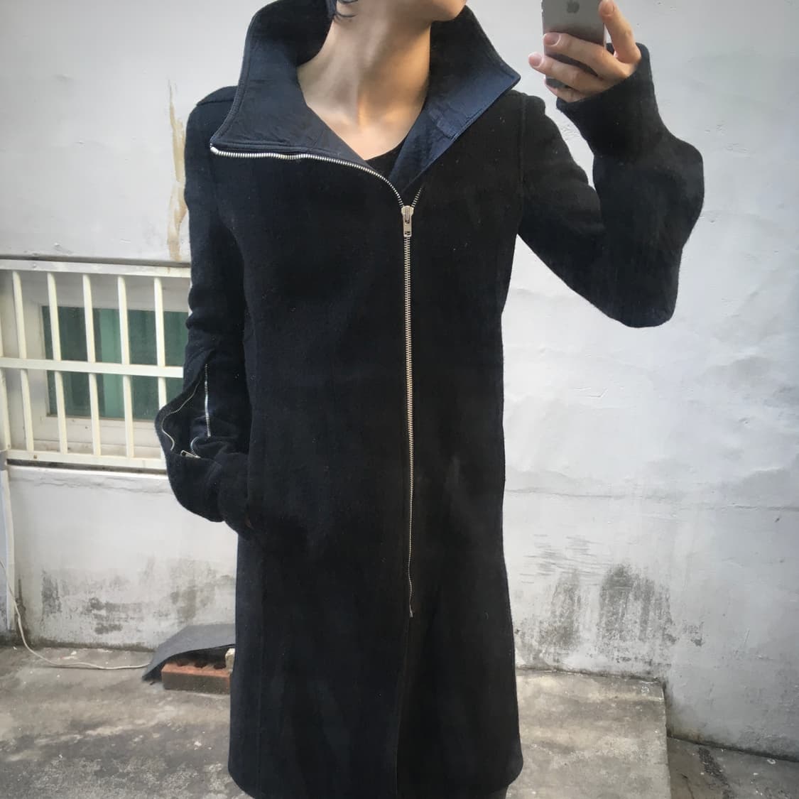 릭오웬스 15FW 스핑크스 튜브웨이 하이넥 코트 상품이미지5