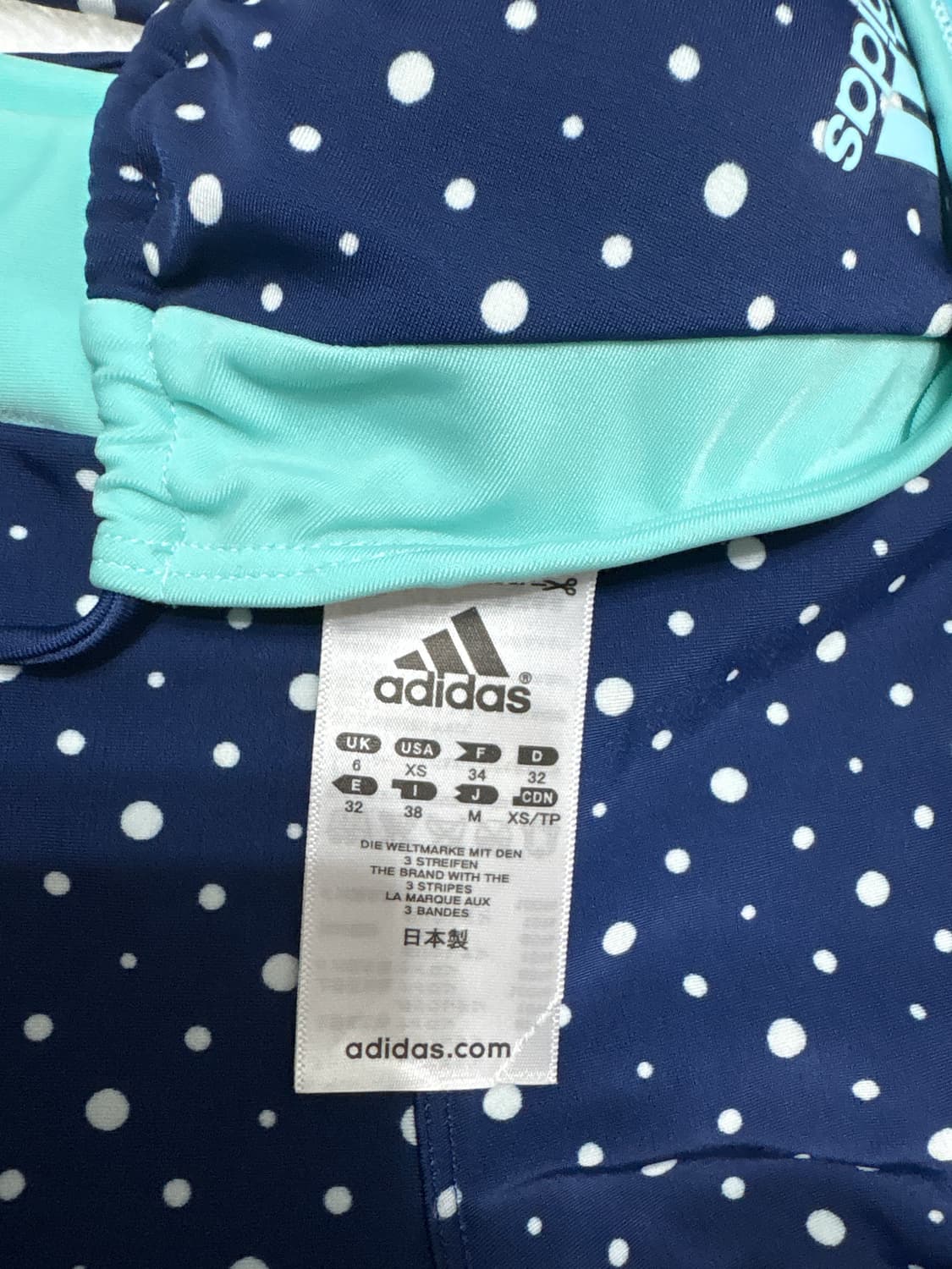 희귀)Adidas 땡땡이 비키니 민트블루 상품이미지3