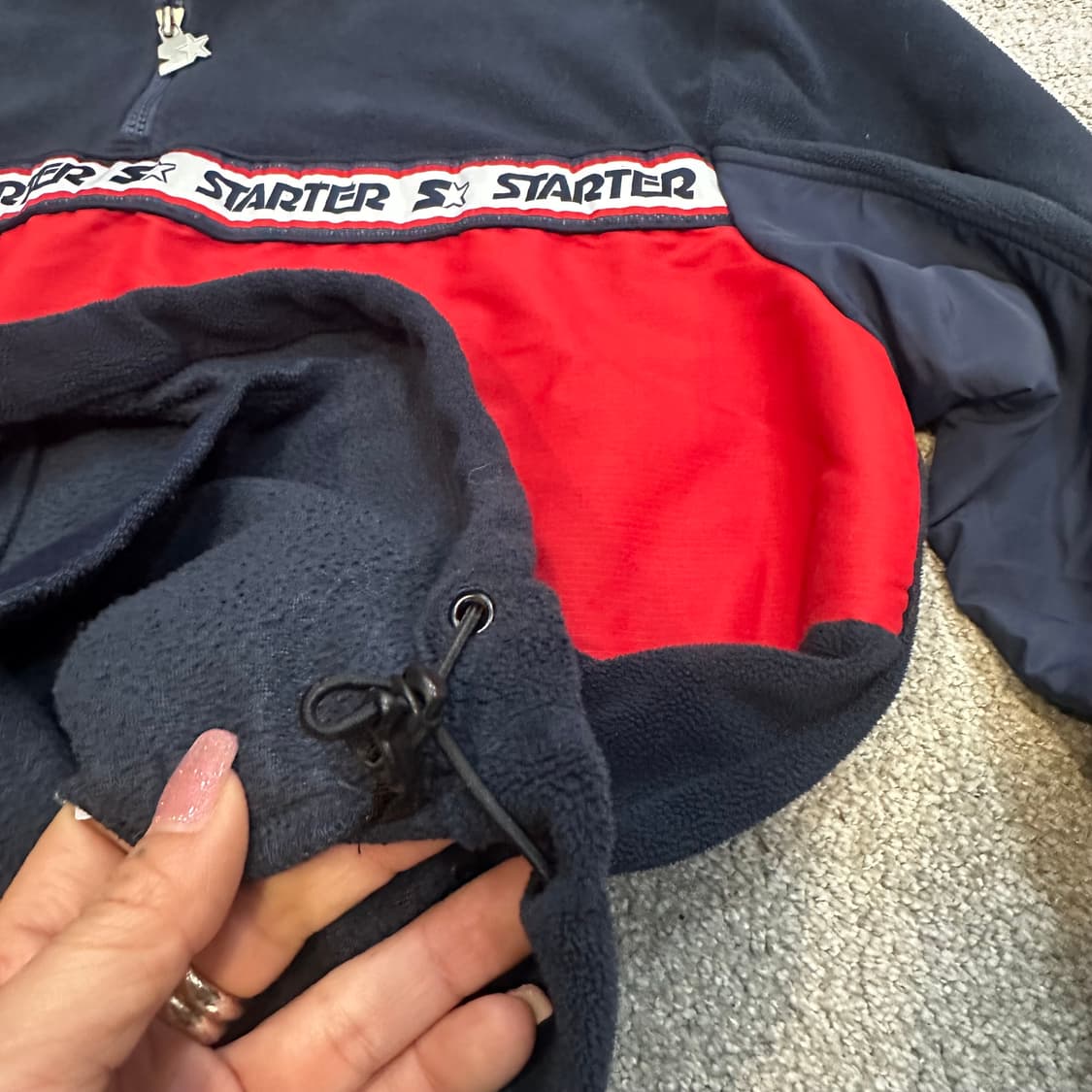 스타터 배색 플리스 웜업L 상품이미지5