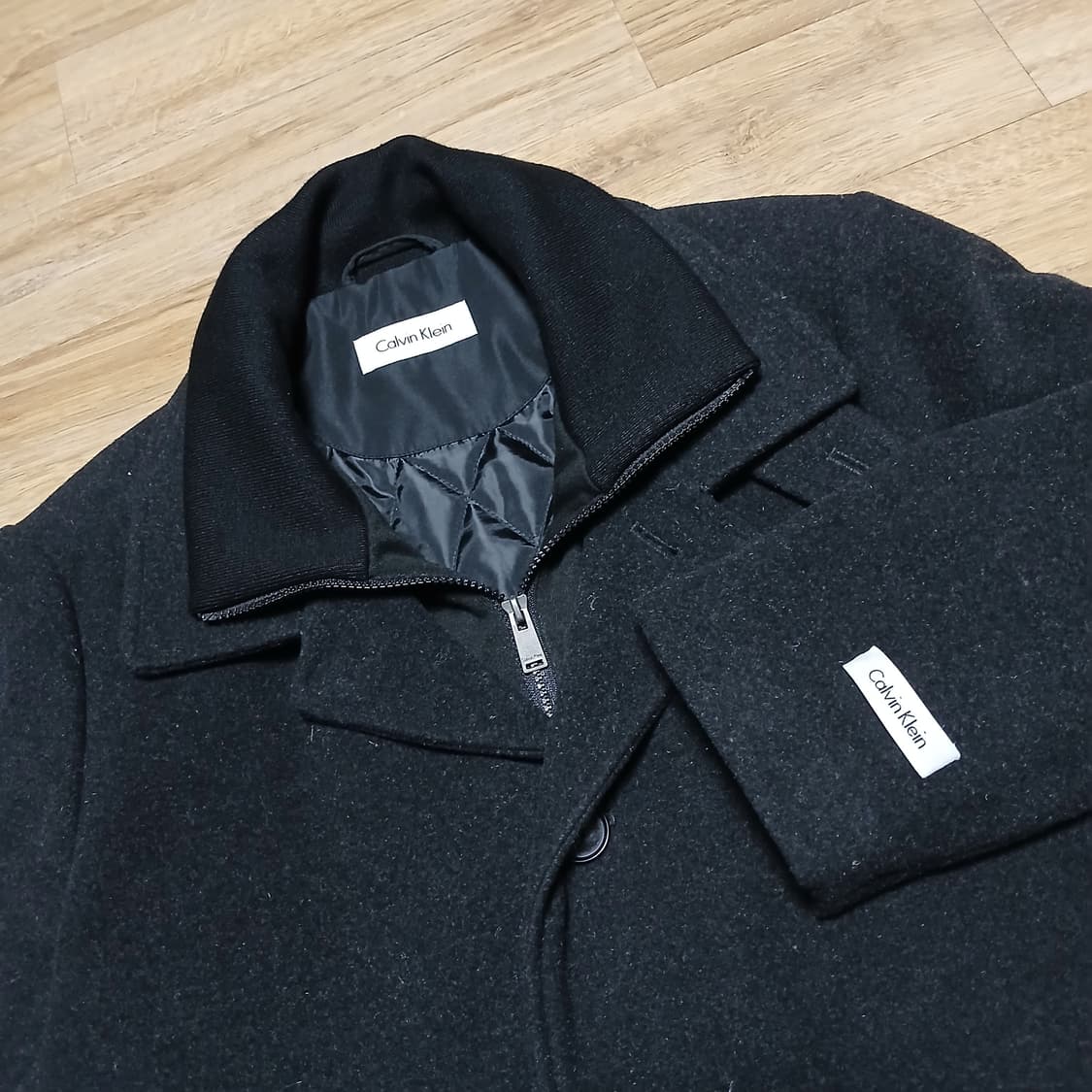 ck 캘빈클라인 모직 코트 집업 하프코트 자켓 상품이미지1