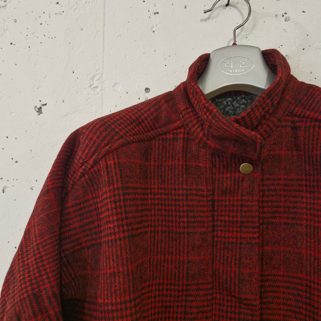 양털 안감 체크 점퍼 F 새상품 상품이미지2