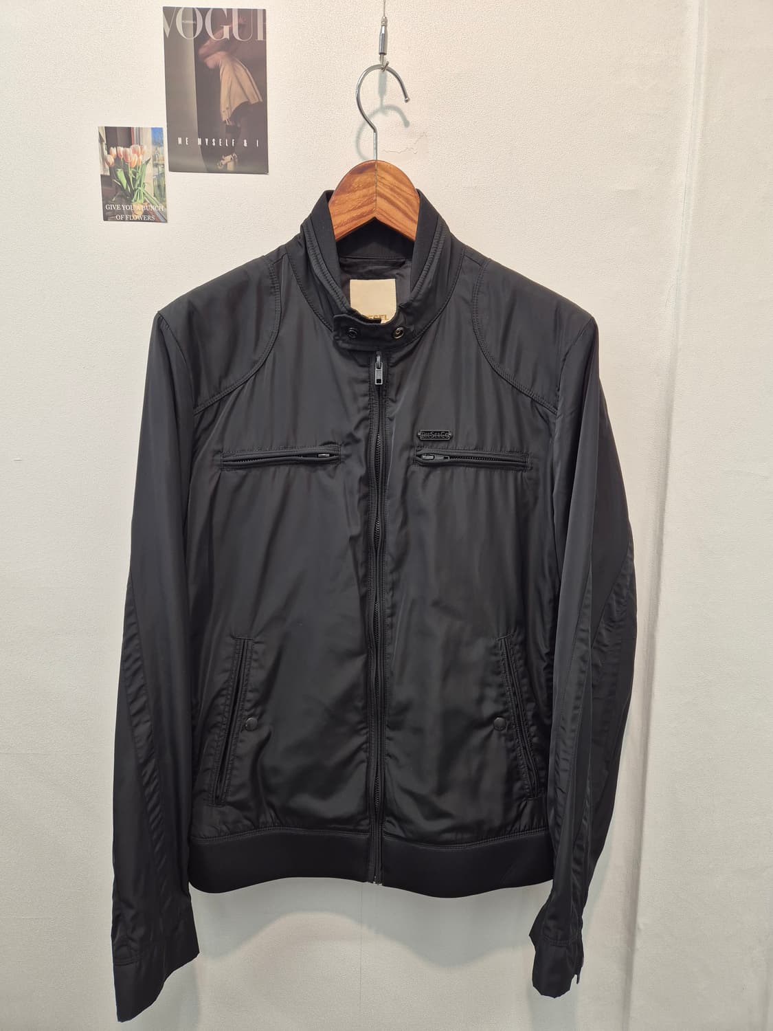 DIESEL 남성 블랙 봄버 자켓 M 
 상품이미지1