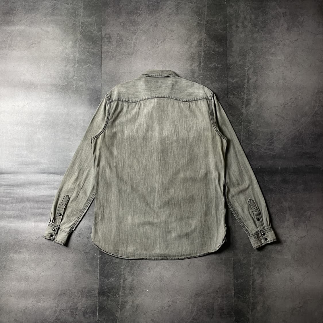 UNKNOWN 빈티지 그레이 워싱 웨스턴 코튼 셔츠 A00517 상품이미지6